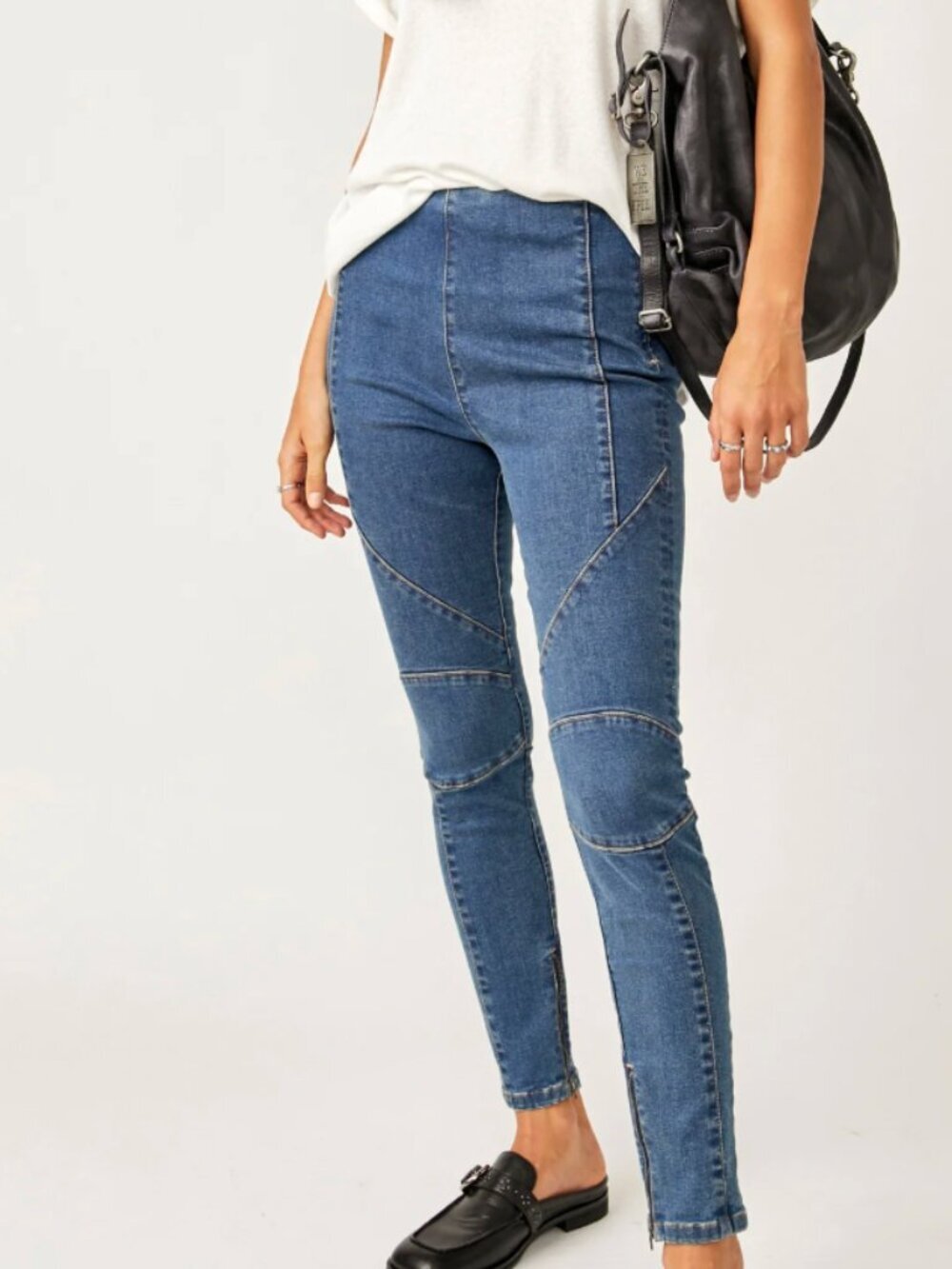 Free People Bella Moto High Rise Skinny Jeans Size 29